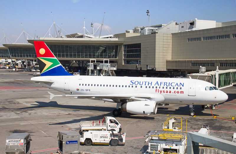 Johannesburg Airport is a hub for Airlink, Comair, FlySafair and South African Airways.